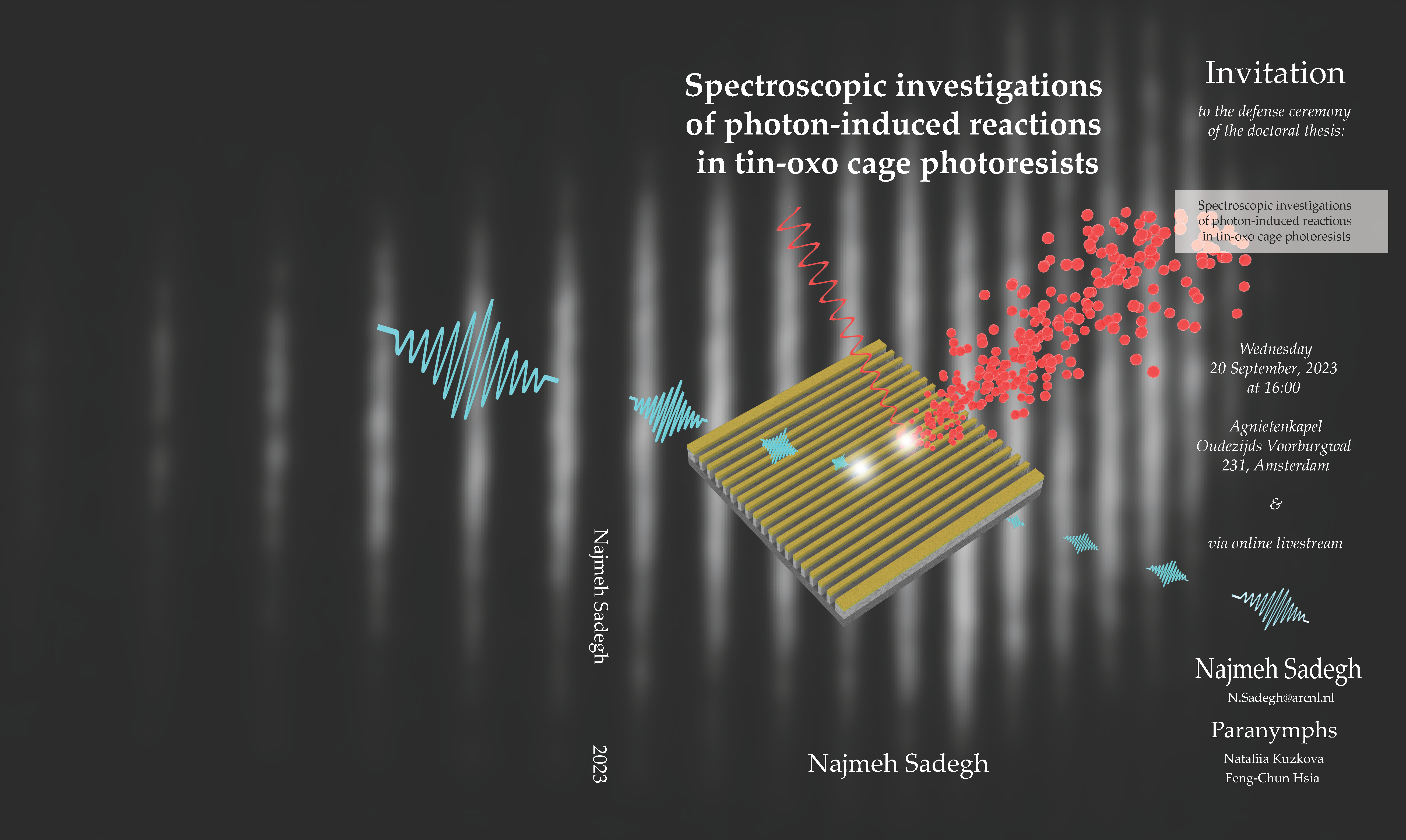 Cover of Spectroscopic investigations of photon-induced reactions in tin-oxo cage photoresists