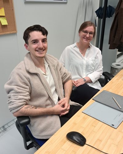 Robin Delhomme (left) and Emilia Olsson (right).